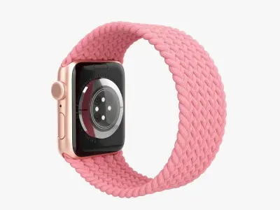 Apple Watch Series 6 braided solo loop gold 3D model