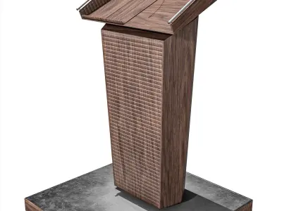 Podium Stand Low-poly 3D model