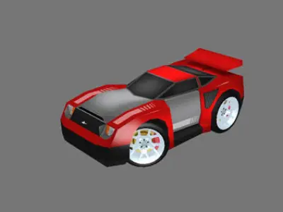 LIGHTENING CAR Low-poly 3D model