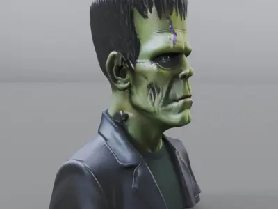 Frankenstein bust 3D model