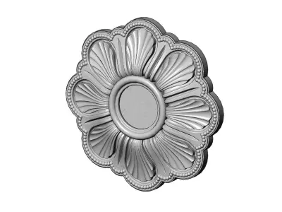 Rosette plaster molding N04 3D print model