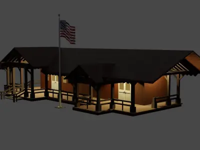 The forest house Free 3D model