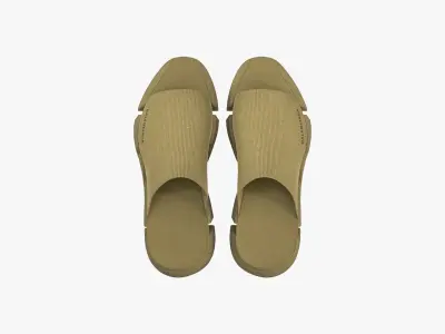 Balenciaga Speed 2 Slide Sandals Brown 3D model
