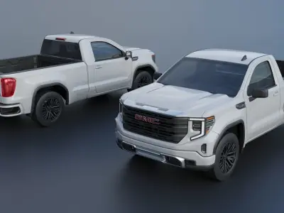 GMC Sierra 1500  Regular Cab 2024 3D print model