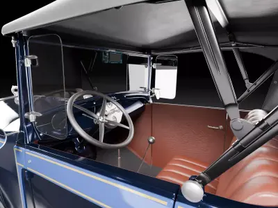 1929 Retro Car Classic Pre-War Car 3D Model 3D model