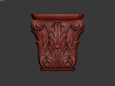 Carved corbel 3D model 3D model