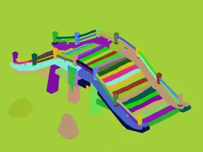 Game City - Main Road - Bridge 01 3D model