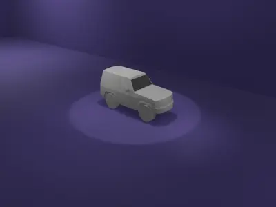 Toyota J70 Land Cruiser Low Poly Low-poly 3D model