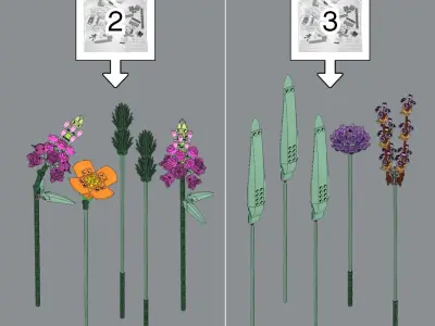 TwindBricks3D - 10280 Flower Bouquet 3D print model