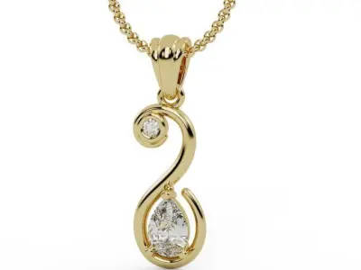pendant necklace 3D print model 17