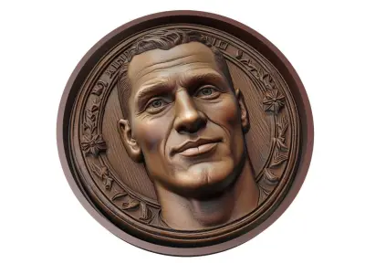 Nemanja Vidic Footballer Medallion 3D print model
