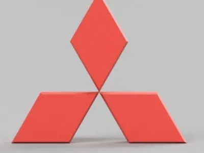 Mitsubishi logo 3D model