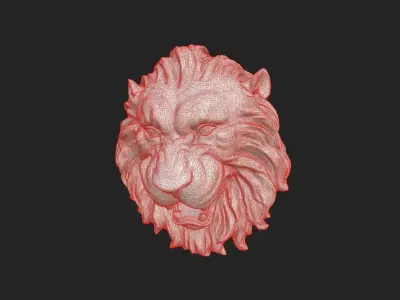 Lion Face 3D Model 3D model
