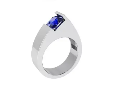 Unique Solitaire Ring 4043 3D print model