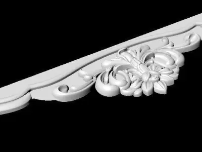 Central decor ornament for furniture 3D model 548