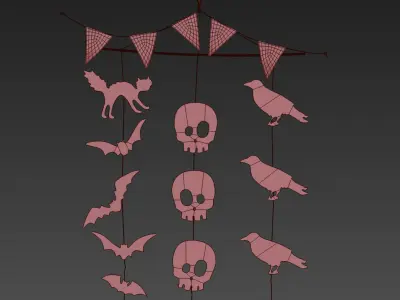 Halloween Treats wall decor 3D model