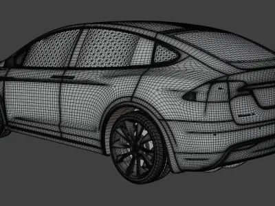 Tesla Model X 3D model by 3d-Car from CGTrader