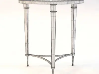 Global Views French Nickel End Table 3D model