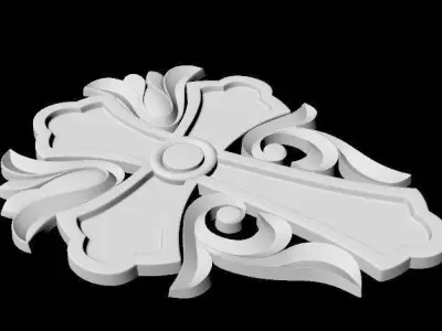 Central decor ornament for furniture 3D model 95
