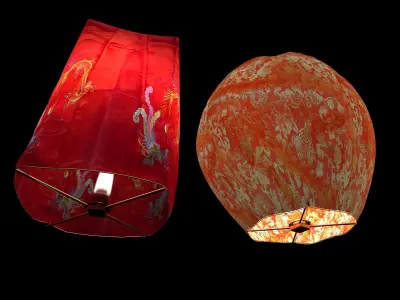 Chinese sky lantern 3D model