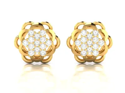 Women Earring 3dm stl fbx obj Render Details 3D print model