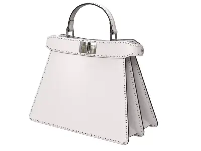 Fendi Peekaboo Bag White Low-poly 3D model