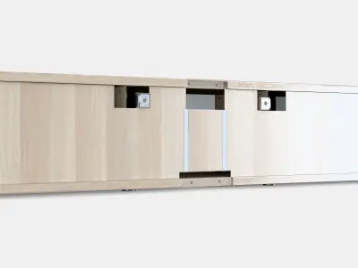 BESTA TV bench with doors 26 3D model