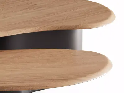 Bezier Coffee Table set 3D model