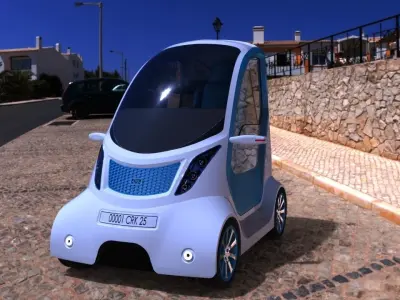 Electric car one place 01 3D model