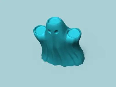 Cute Ghost Candlestick - Halloween Decoration Tool 3D print model