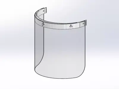 3D Printable face shield 3D print model