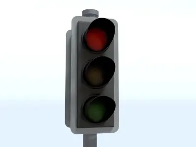 Traffic Light - UK Low-poly 3D model