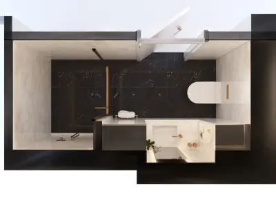 Modern bathroom interior 02 3D model