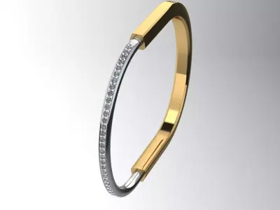 Lock Bracelet 177mm wirst measurment 3D print model