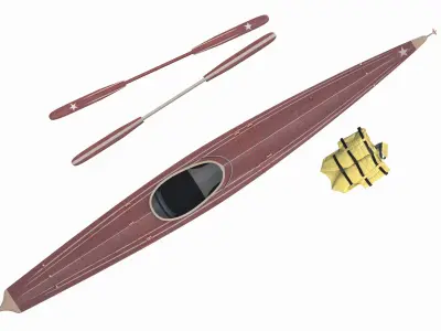 Kayak bow of boat 3D model