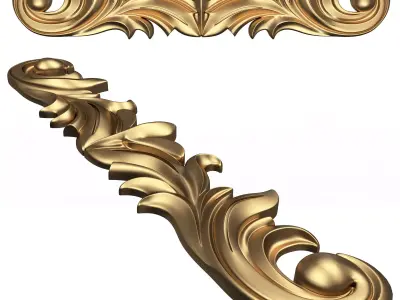 Carved Plaster Molding Decoration 032 Low-poly 3D model