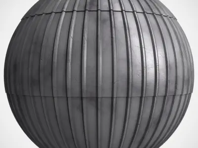 Roof Tile Materials 33- By 3 color Pbr By Sbsar 4k Low-poly 3D model