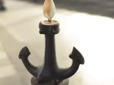 Anchor Candle Holder Low-poly 3D model