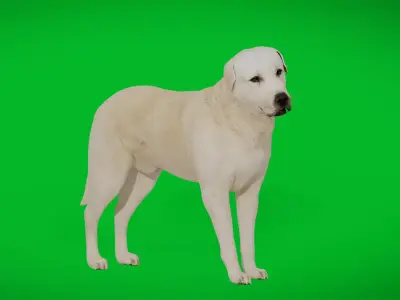 Central Asian Shepherd Dog Low-poly 3D model