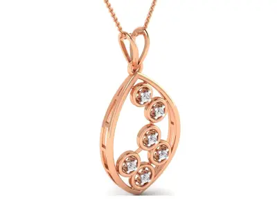 Women pendant 3D print model 11