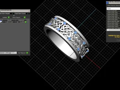 celtic knot ornament ring model 474 3D print model