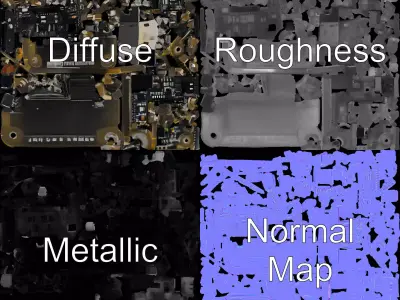 Compact Circuit Board model pack Low-poly 3D model