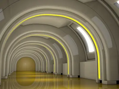 Sci Fi Tunnel 3D model