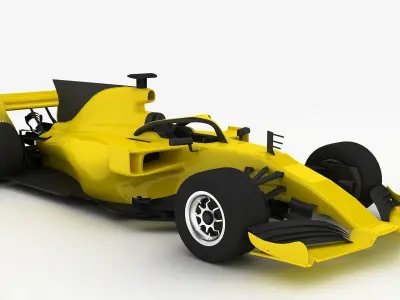 Formula 1 Season 2022 F1 Race Car yellow  3D model
