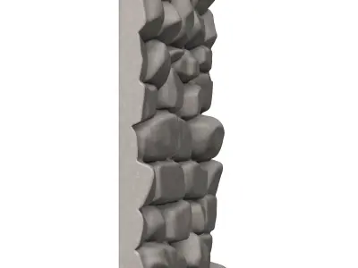 Chipped Cobblestone Wall Prop 3D print model