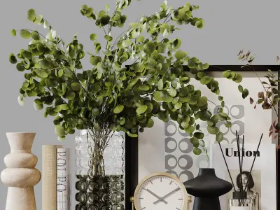 Decorative Set 229 Low-poly 3D model