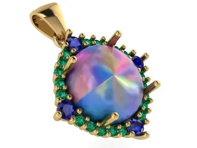 Oval Cabochon Pendant 2811 3D print model