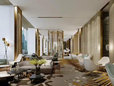 Modern minimalist sales department 3D model