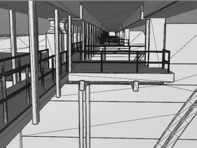 bridge dam game model V2 3D model