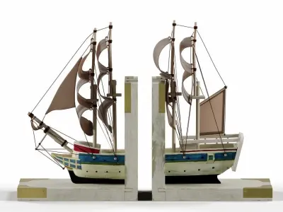 Trade Ship Book Ends Support 3D model